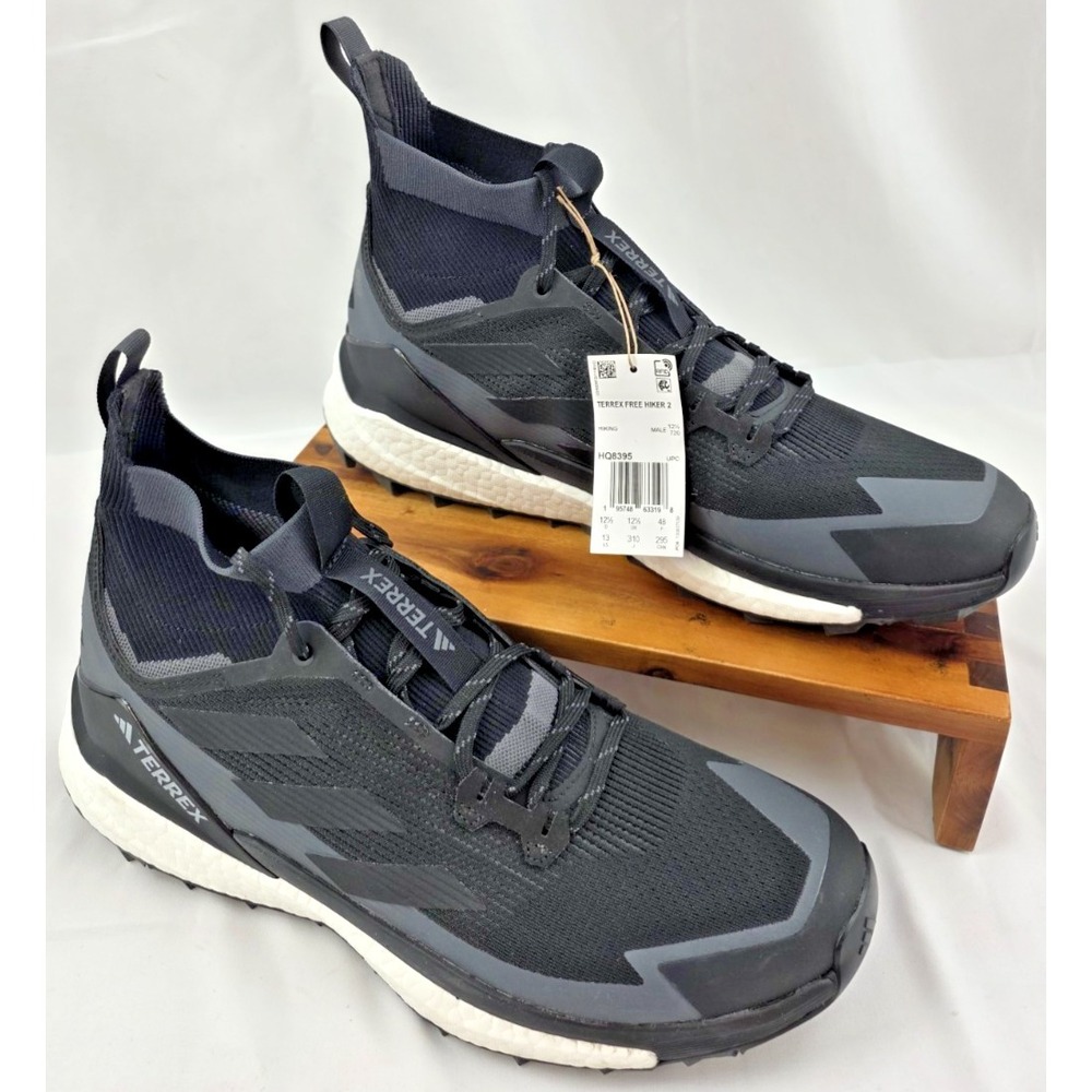 Adidas Terrex Free Hiker 2 Boost Continental Mens 13 HG8395 Black Gray NWT